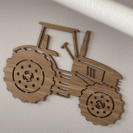 Traktor dekoration i 3mm bambus