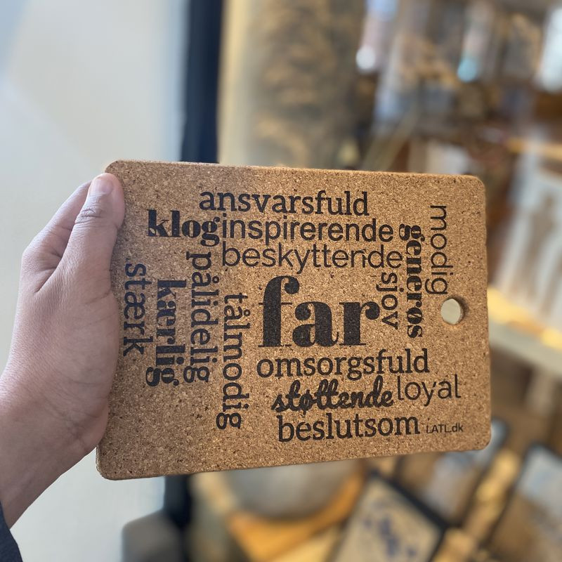 Personlige Kork Bordskånere til Fars Dag
